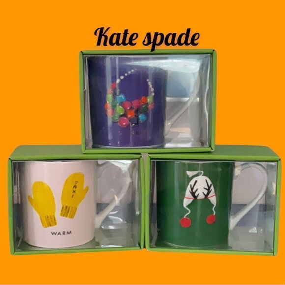 KATE SPADE NEW IN BOX LENOX THINGS WE LOVE 10OZ DRINKMUG:WARM,FESTIVE,OR SPARKLY - Picture 1 of 11